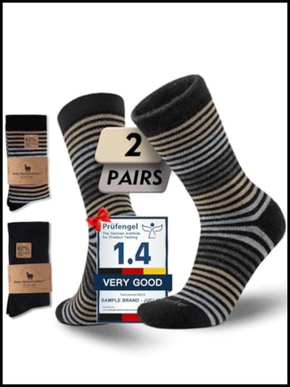 Baby Alpaca Wool Crew Socks Thermal Winter Hiking Socks